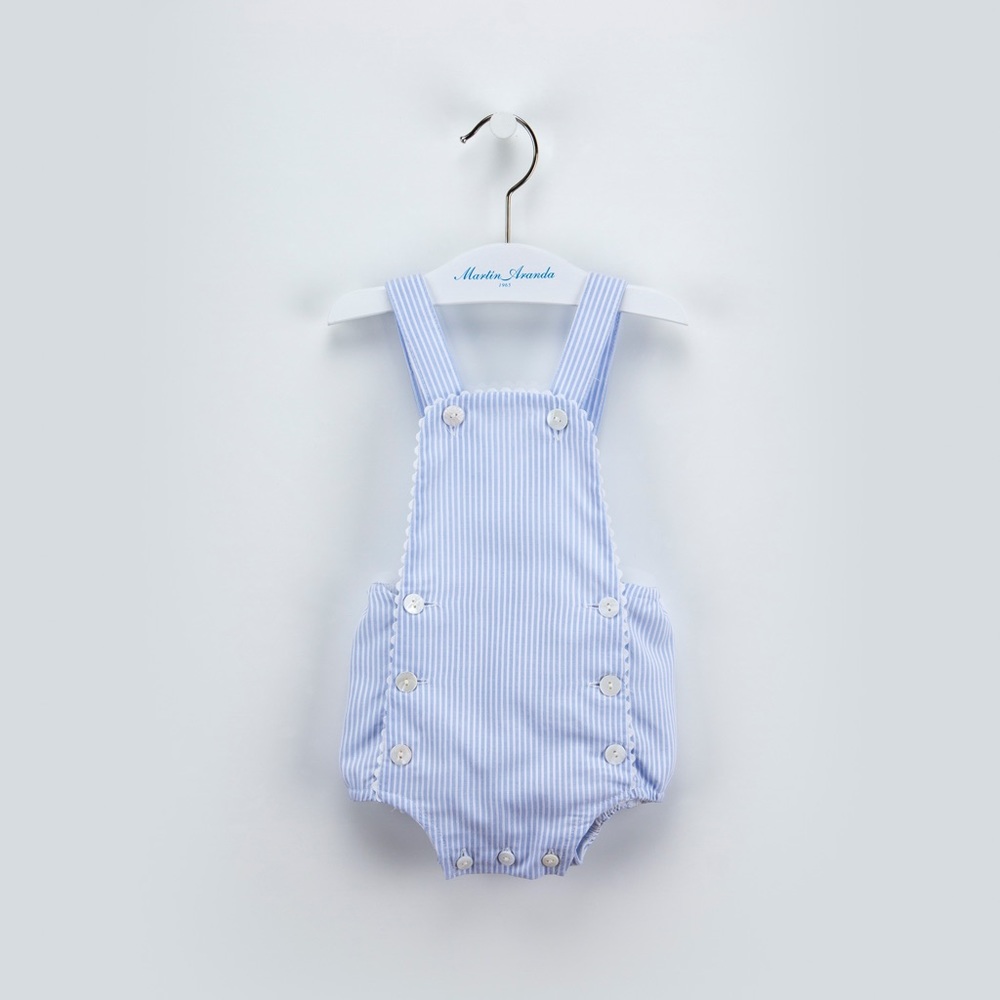 White and blue stripes overall